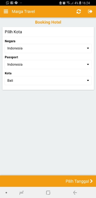 Aplikasi Hotel Maiga Travel