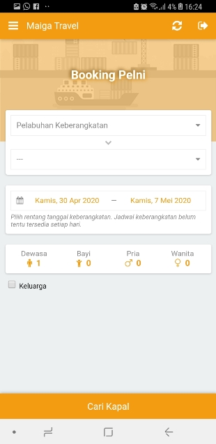 Aplikasi Pelni Maiga Travel