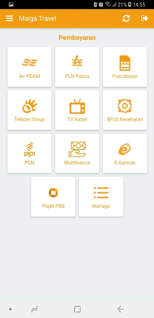 Aplikasi PPOB Pembayaran Maiga Travel